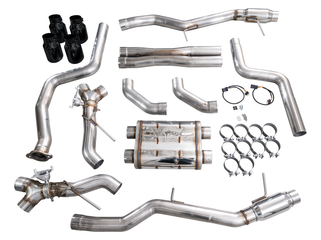 AWE Tuning SwitchPath Exhaust for Cadillac CT5-V Blackwing - Diamond Black Tips (3025-43562)