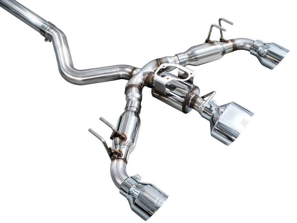 AWE Tuning 23-24 Toyota GR Corolla Track Edition Catback Exhaust - Chrome Silver Tips (3020-52472)