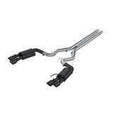 MBRP Exhaust 3in. Cat Back with Quad 4in. Dual Wall Tips Street Version Black Coated (S7205BLK)