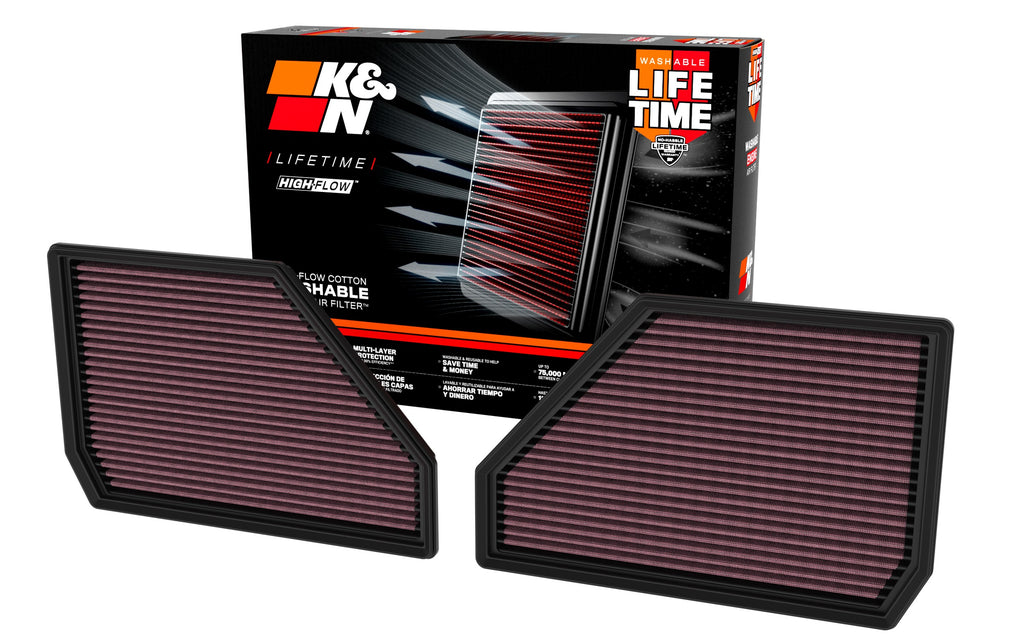 K&N 25+ BMW X5 M V8-4.4L High-Flow Replacement Air Filter (33-5144)