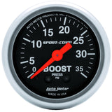 AutoMeter Sport-Comp 52mm 35 PSI Mechanical Boost Gauge (3304)