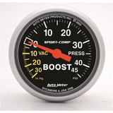 AutoMeter Sport-Comp 52mm 45 PSI Mechanical Boost Gauge (3308)