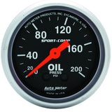 AutoMeter Sport Comp 52mm Mechanical 0-200 PSI Oil Pressure Gauge (3322)