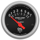 AutoMeter Sport-Comp 52mm 0-7 Bar Short Sweep Electronic Oil Pressure Gauge (3327-M)