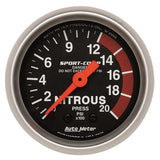 AutoMeter Sport-Comp 52mm 0-2000 PSI Mechanical Nitrous Pressure Gauge (3328)