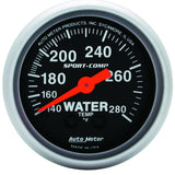 AutoMeter 2-1/16in 140-280 Degree F Mechanical Water Temp Sport-Comp Gauge (3331)