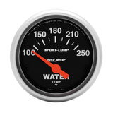 AutoMeter Sport-Comp 52mm 100-250 Deg F Electronic Water Temp Gauge (3337)