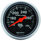 AutoMeter Sport-Comp 52.4mm 140-280 Deg F Mech Oil Temp Gauge (3341)