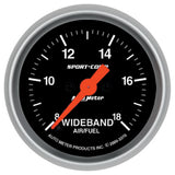 AutoMeter Sport-Comp 52mm Full Sweep Electronic Analog Wideband Air/Fuel Ratio Gauge (3370)