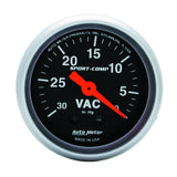 AutoMeter Sport-Comp 2-1/16in. 30 IN HG Mechanical Vacuum Gauge (3384)