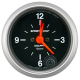 AutoMeter Sport-Comp 2-1/16in. 12 Hour Analog Clock Gauge (3385)