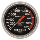 AutoMeter 2-5/8in 0-2000 PSI Mechanical Nitrous Pressure Sport-Comp Gauge (3428)