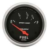 AutoMeter Sport-Comp 2 5/8in 73ohm-10ohm Fuel Level Gauge (3515)