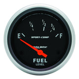 AutoMeter Sport-Comp 2 5/8in 24ohm-33ohm Fuel Level Gauge (3516)