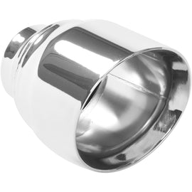 MagnaFlow Tip Stainless Double Wall Round Single Outlet Polished 4.5in DIA 2.5in Inlet 5.75in Length (35224)