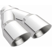 Load image into Gallery viewer, MagnaFlow Double Wall 3in Dual Round Polished Tip 2.25in Inlet (35226)