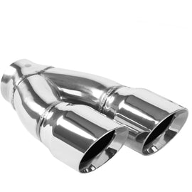 MagnaFlow Double Wall 3in Dual Round Polished Tip 2.25in Inlet (35228)