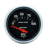 AutoMeter Sport-Comp 66.7mm 0-100 PSI Short Sweep Electronic Oil Pressure Gauge (3522)