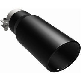 MagnaFlow Tip Stainless Black Coated Single Wall Round Single Outlet 5in Dia 3.5in Inlet 14.5in L (35237)