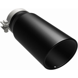 MagnaFlow Tip Stainless Black Coated Single Wall Round Single Outlet 5in Dia 4in Inlet 13in L (35238)