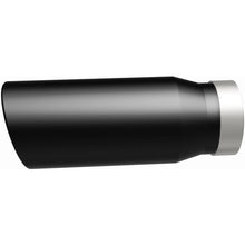 Load image into Gallery viewer, MagnaFlow Tip Stainless Black Coated Single Wall Round Single Outlet 5in Dia 4in Inlet 13in L (35238)