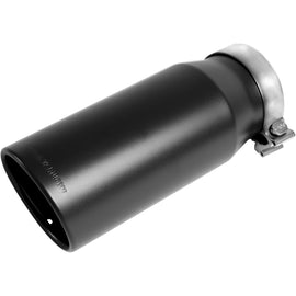 MagnaFlow Tip Stainless Black Coated Single Wall Round Single Outlet 6in Dia 5in Inlet 13in L (35239)