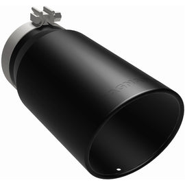 MagnaFlow Tip Stainless Black Coated Single Wall Round Single Outlet 6in Dia 5in Inlet 13in L (35239)