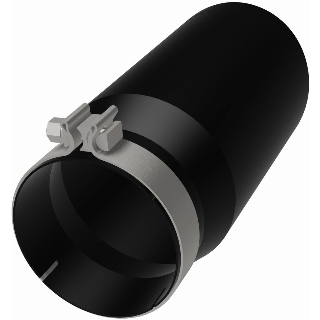 MagnaFlow Tip Stainless Black Coated Single Wall Round Single Outlet 6in Dia 5in Inlet 13in L (35239)
