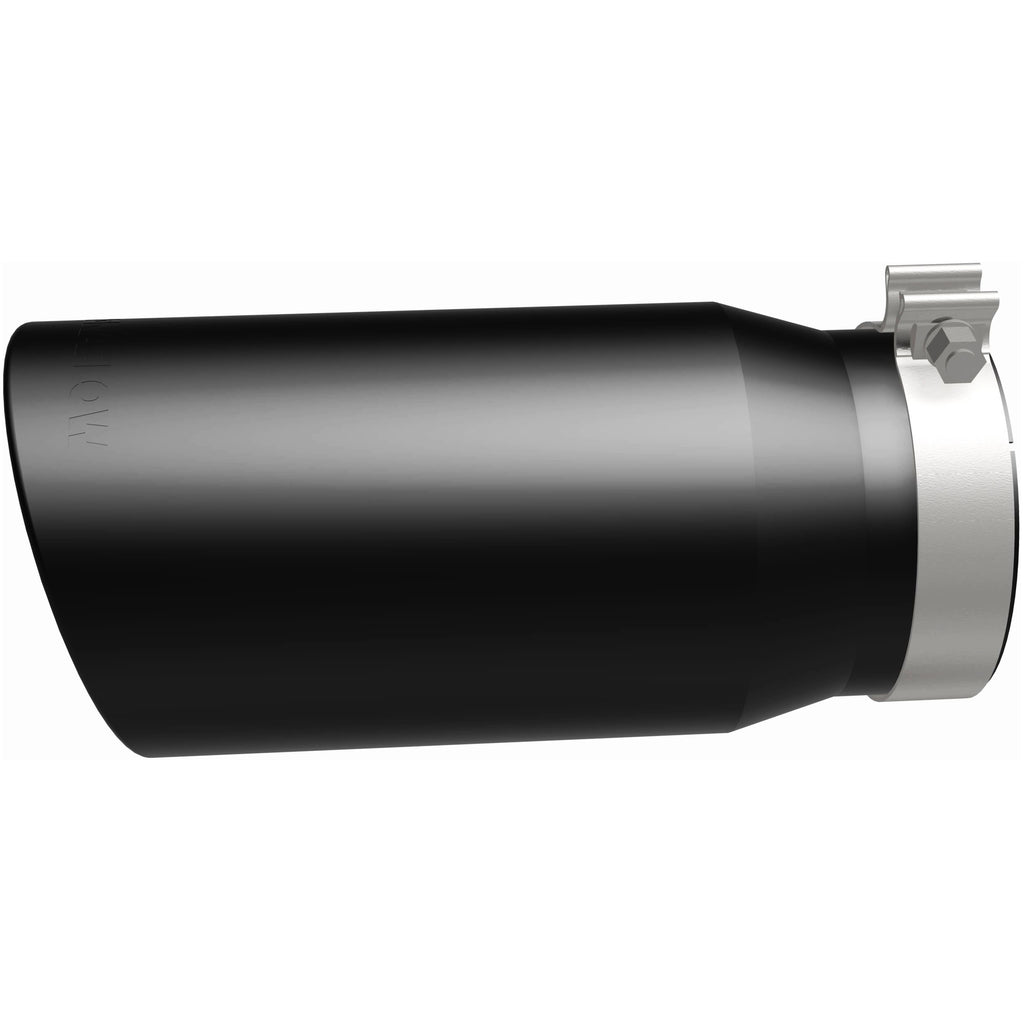 MagnaFlow Tip Stainless Black Coated Single Wall Round Single Outlet 6in Dia 5in Inlet 13in L (35239)