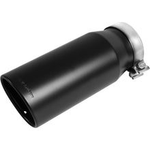 Load image into Gallery viewer, MagnaFlow Tip Stainless Black Coated Single Double Round Single Outlet 5in Dia 4in Inlet 13in L (35240)