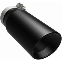 Load image into Gallery viewer, MagnaFlow Tip Stainless Black Coated Single Double Round Single Outlet 5in Dia 4in Inlet 13in L (35240)