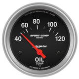 AutoMeter Sport-Comp 66.7mm 40-120 Deg C Short Sweep Electronic Oil Temperature Gauge (3542-M)