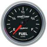 AutoMeter Sport-Comp II 52mm 0-280 ohms Programmable Electronic Fuel Level Gauge (3610)