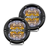 Rigid Industries 360-Series 4in LED Off-Road Drive Beam - Amber Backlight (Pair) (36118)