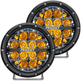 Rigid Industries 360-Series 6in LED Off-Road Spot Beam - Amber Backlight (Pair) (36201)