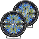 Rigid Industries 360-Series 6in LED Off-Road Spot Beam - Blue Backlight (Pair) (36202)