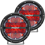 Rigid Industries 360-Series 6in LED Off-Road Drive Beam - Red Backlight (Pair) (36205)