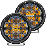 Rigid Industries 360-Series 6in LED Off-Road Drive Beam - Amber Backlight (Pair) (36206)