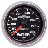 AutoMeter Sport-Comp II 2-1/16in 140-280 Deg Mechanical Water Temp Gauge - Black (3631)