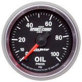 AutoMeter Sport-Comp II 52mm 0-100 PSI Electronic Oil Pressure Gauge (3653)