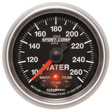 AutoMeter Sport-Comp II 52.4mm 100-260 Deg F Water Temp Peak and Warn w/ Electronic Control Gauge (3654)