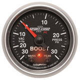 AutoMeter Sport-Comp II 52mm 30 IN HG / 30 PSI Electronic Boost/Vacuum Gauge (3677)