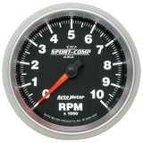 AutoMeter Sport-Comp II 3-3/8in 10K RPM In Dash Tachometer (3697)