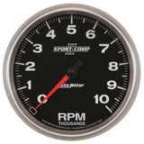 AutoMeter Sport-Comp II 5 inch 0-10000 RPM In Dash Tachometer (3698)