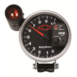 AutoMeter GM Bowtie Black 5in 10000 RPM Pedestal Electronic Tachometer w/ Ext Shift Light (3699-00406)