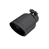 MBRP Exhaust Tip. 4in. O.D. Dual Wall Angled. 2in. let. 8in. length. BLK (T5123BLK)