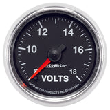 AutoMeter GS Series 2-1/16in Voltmeter 18V Electrical Gauge Full Sweep (3891)