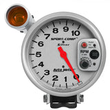 AutoMeter Sport-Comp 5 inch 10K RPM Shift Light Silver Tach (3911)