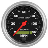 AutoMeter Sport-Comp 3-3/8 inch 120 MPH Electronic Speedometer Gauge (3987)