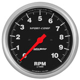 AutoMeter Sport-Comp 5in 10000 RPM Electronic In Dash Tachometer (3990)